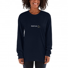 thank you - deydreaming mindful outerwear - long sleeve Navy t-shirt