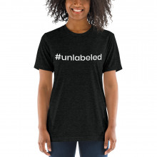 UNLABELED - deydreaming mindful outerwear - charcoal tri-blend black t-shirt