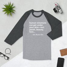 human emotions can get under your skin including youth, beauty, and love - deydreaming mindful outerwear - 3/4 sleeve shirt
