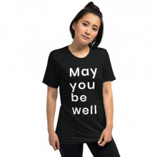 may you be well -deydreaming mindful outerwear - short sleeve charcoal gray t-shirt
