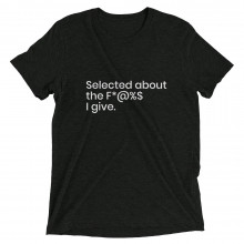 Selected about the F*@%$ I give -deydreaming mindful outerwear - short sleeve charcoal gray t-shirt