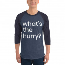 what's the hurry - deydreaming mindful outerwear - 3/4 sleeve blue shirt