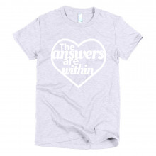 the answers are within - deydreaming mindful outerwear - gray short sleeve t-shirt